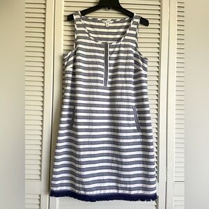 Southern Tides Blue/White Sleeveless Dress M